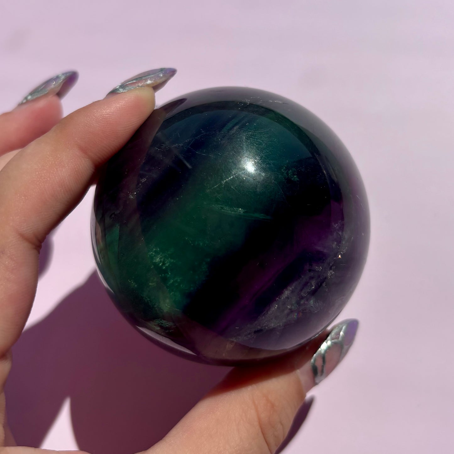 BLUE FLUORITE SPHERES
