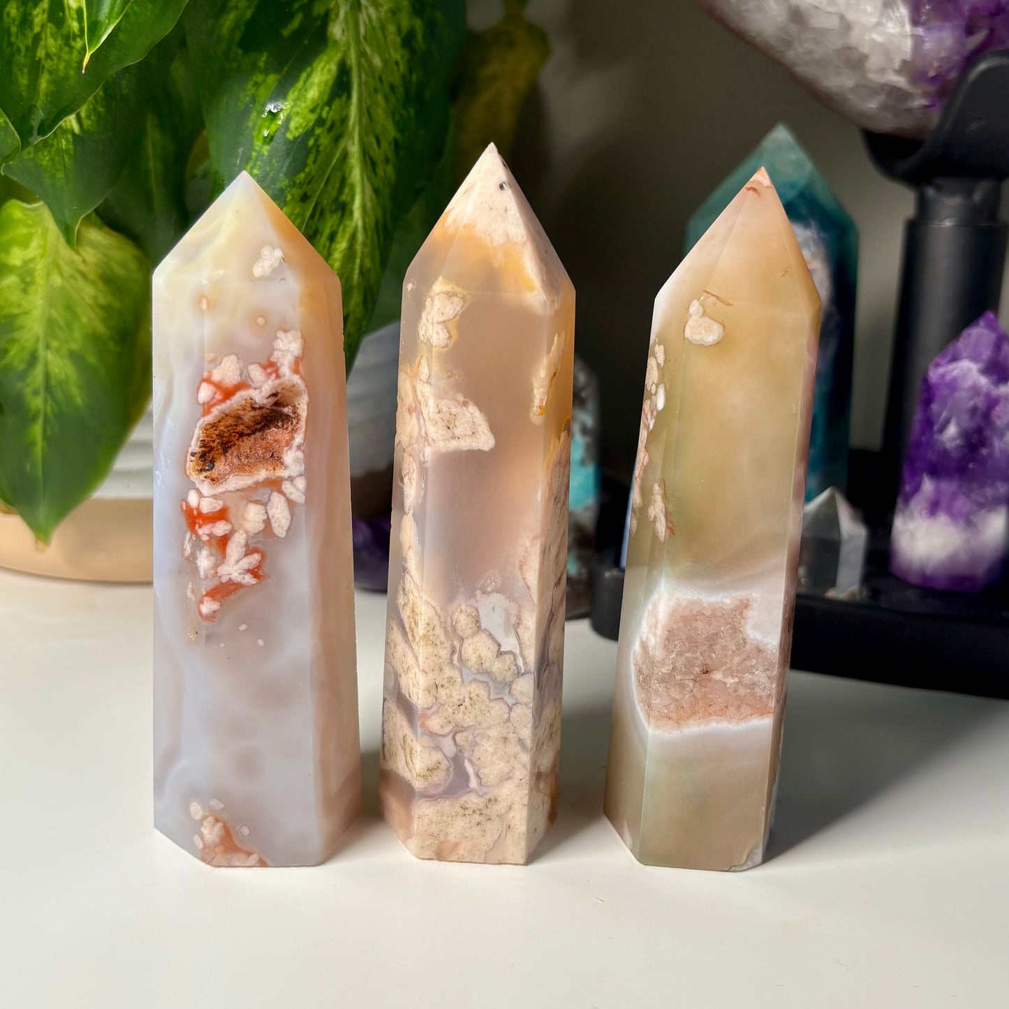 FLOWER AGATE TOWERS