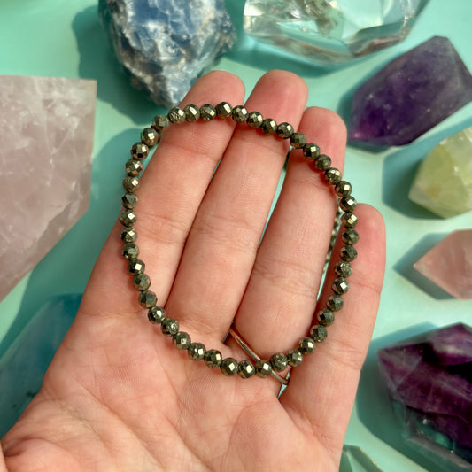 PYRITE BRACELET - FACETED