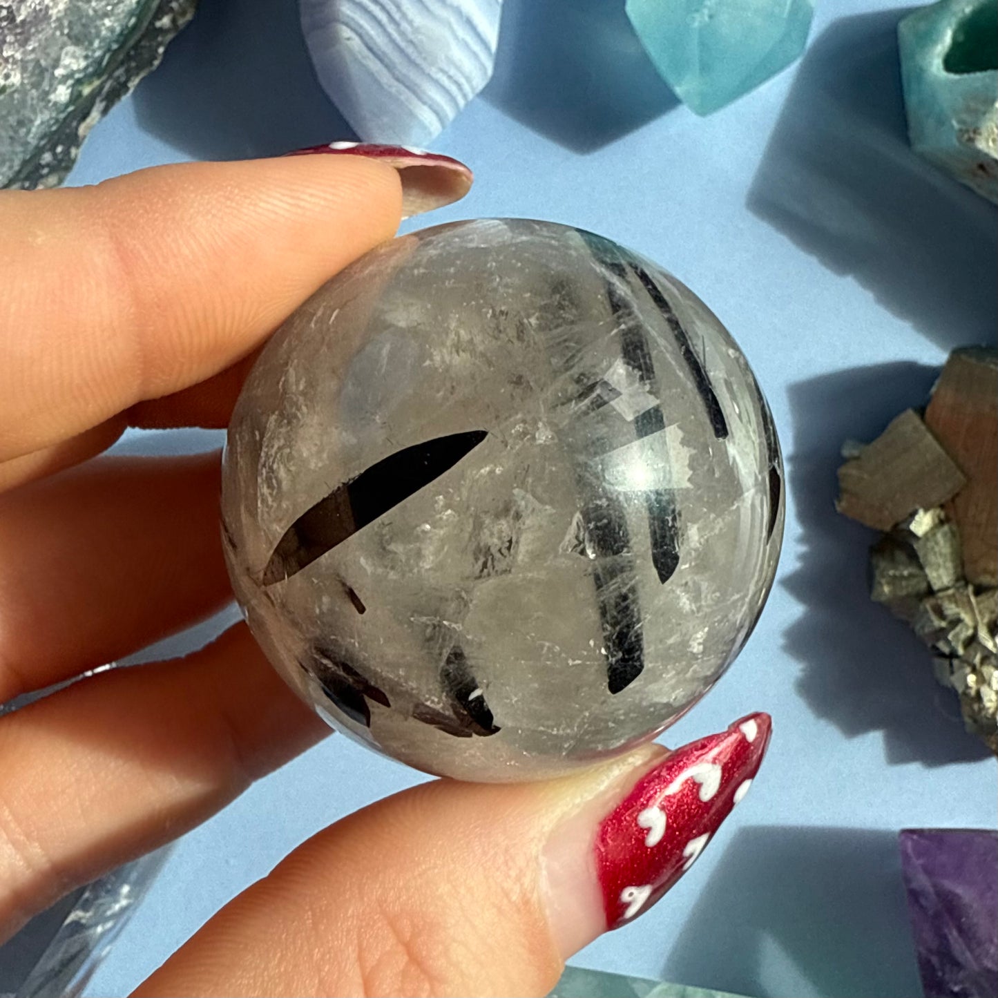 TOURMALATED QUARTZ SPHERES