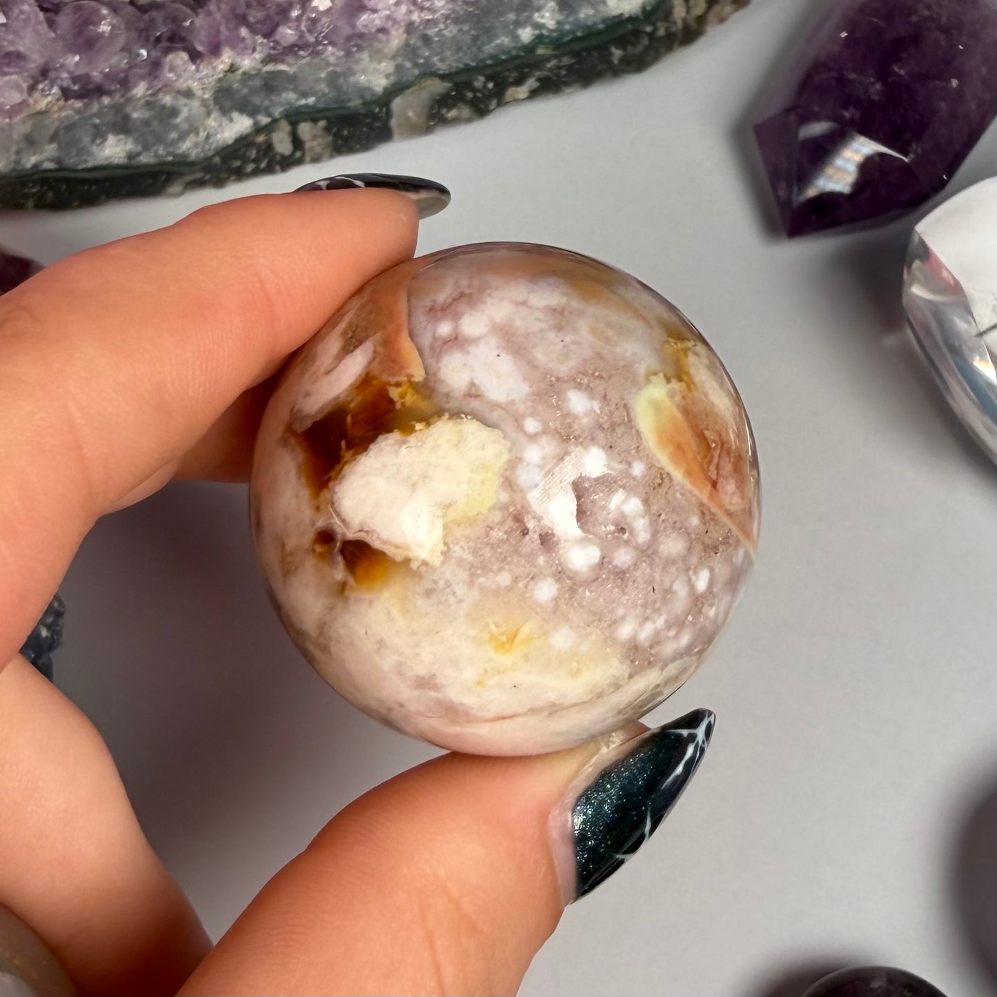 FLOWER AGATE SPHERES