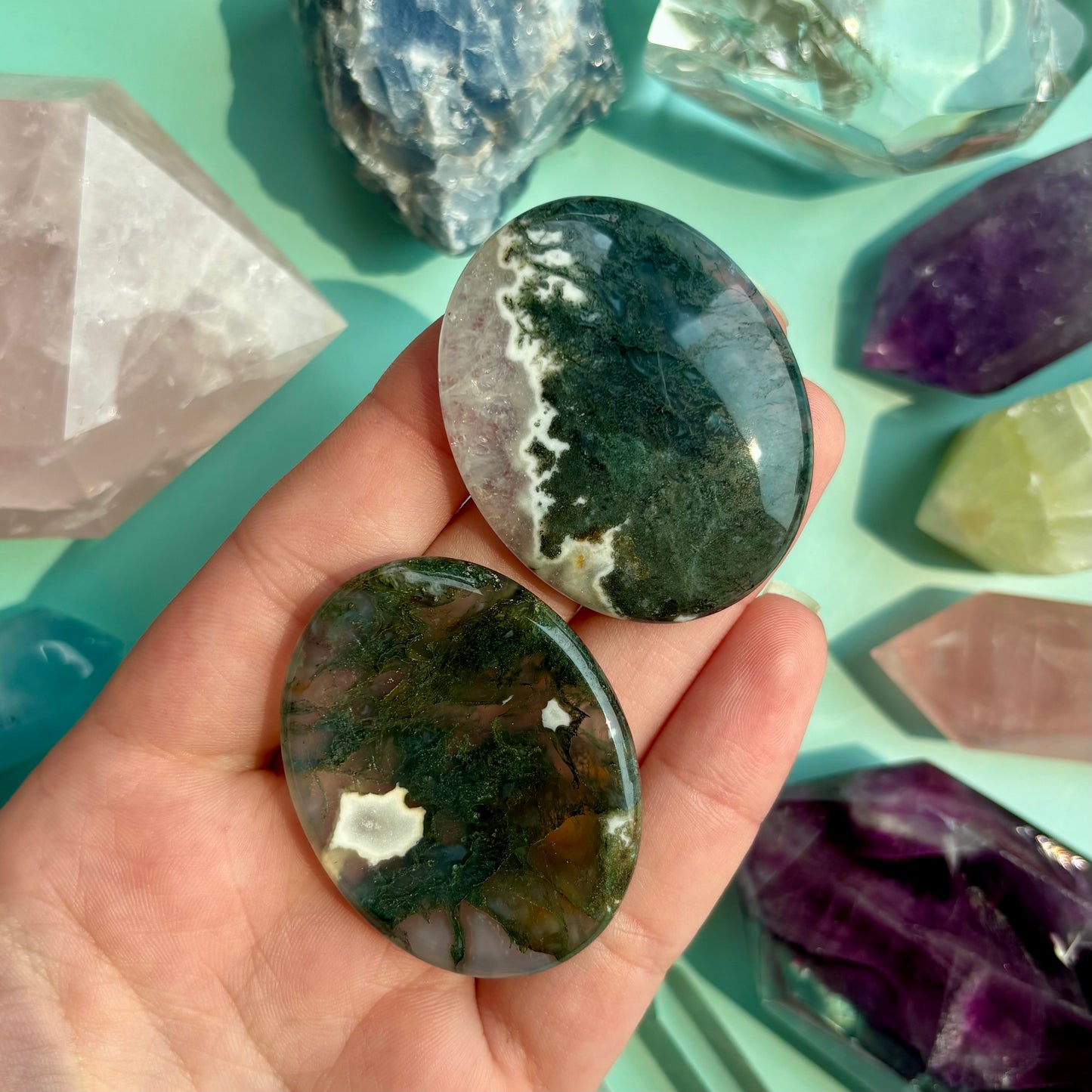 MOSS AGATE WORRYSTONE