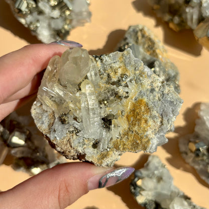 PYRITE AND QUARTZ SPECIMENS