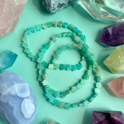 AMAZONITE FLOWER BRACELET