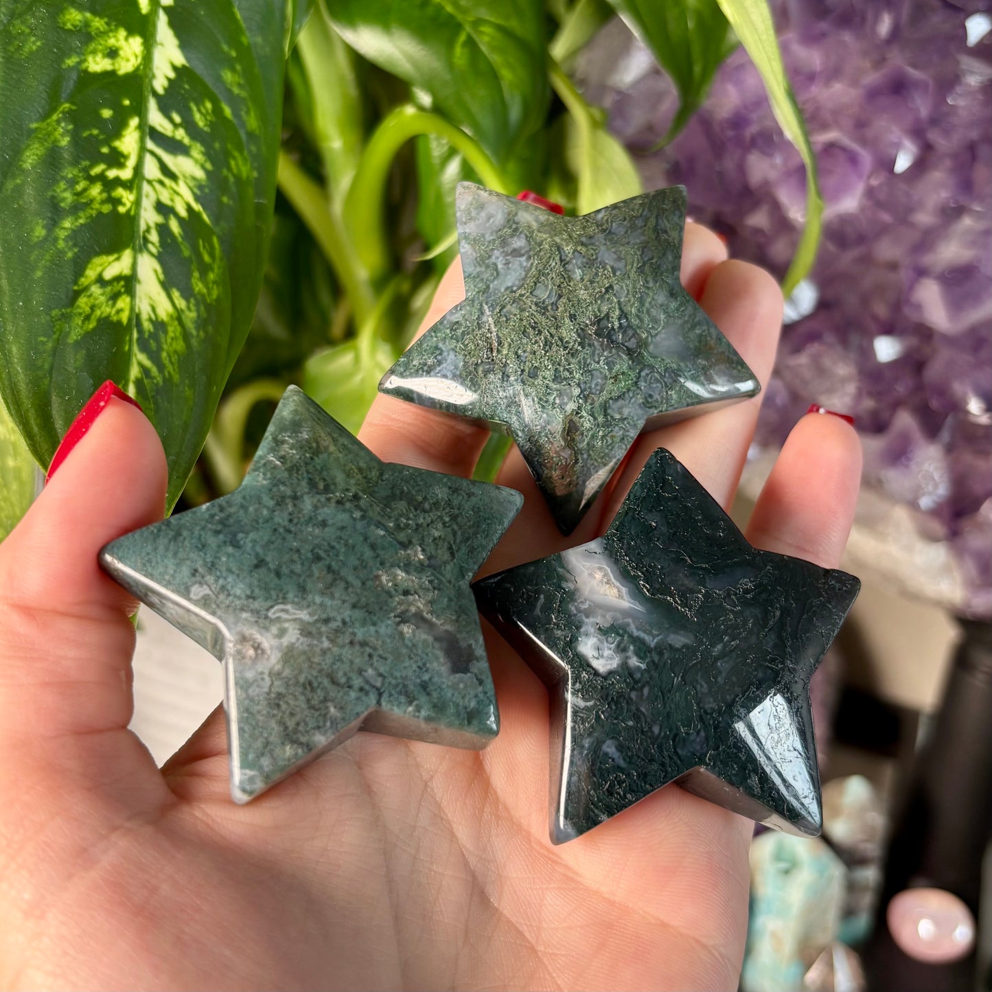 MOSS AGATE STARS