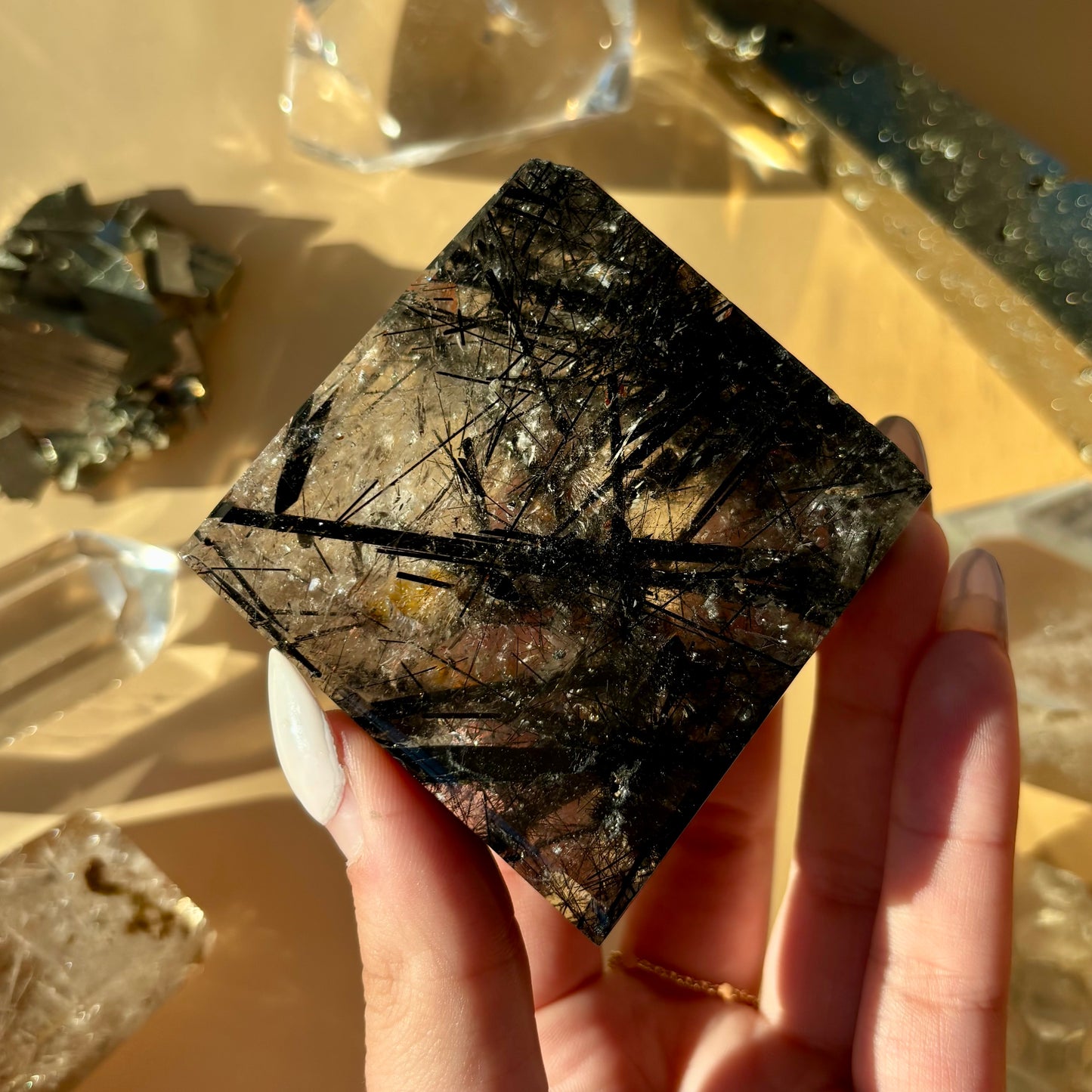 DEEP TOURMALATED QUARTZ FREEFORMS
