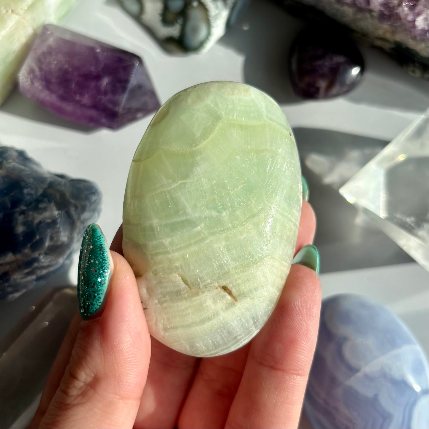PISTACHIO CALCITE PALMSTONE