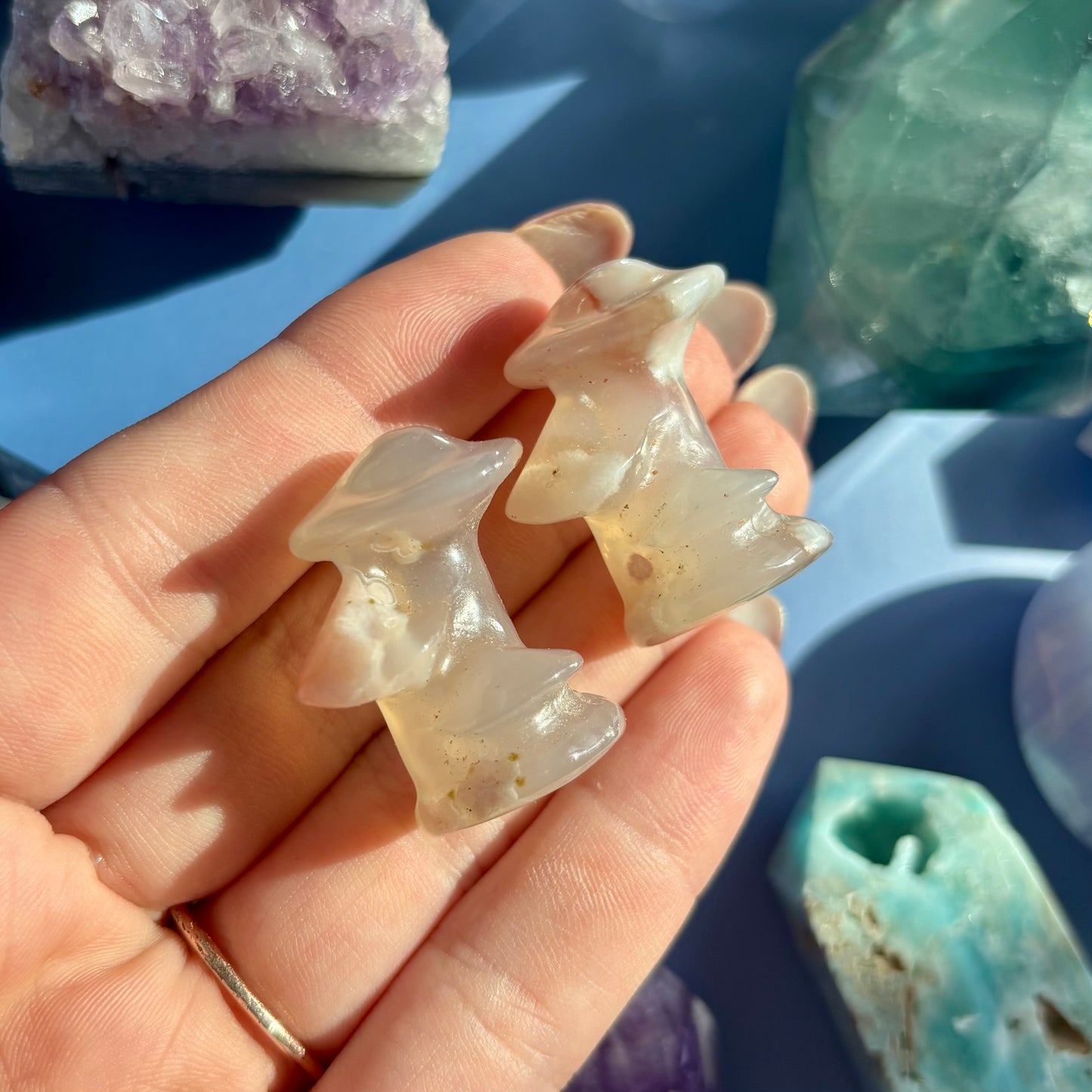 FLOWER AGATE MUSHROOM