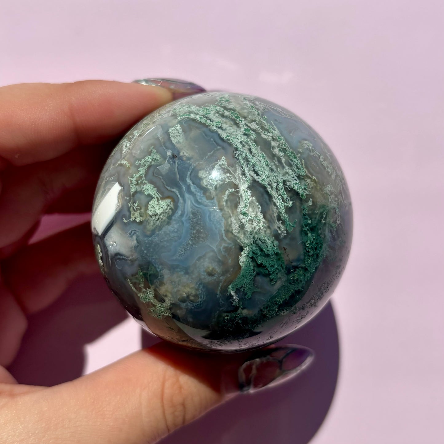 MOSS AGATE SPHERES
