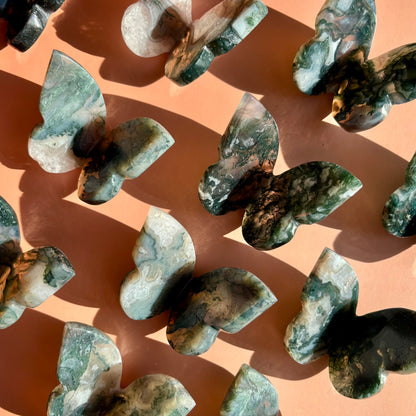MOSS AGATE BUTTERFLY