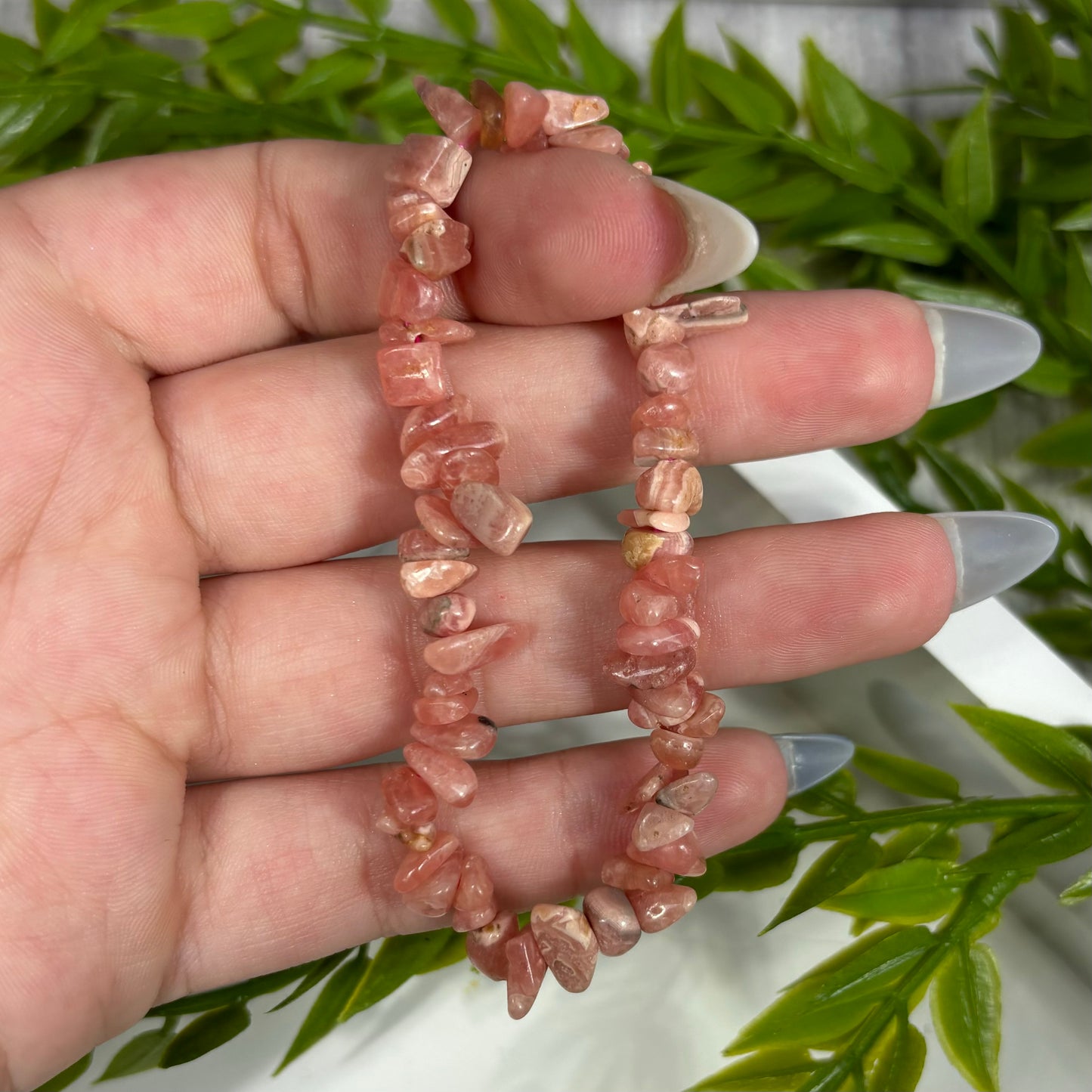 RHODOCHROSITE CHIP BRACELET