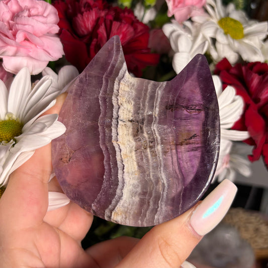 FLUORITE CAT BOWLS