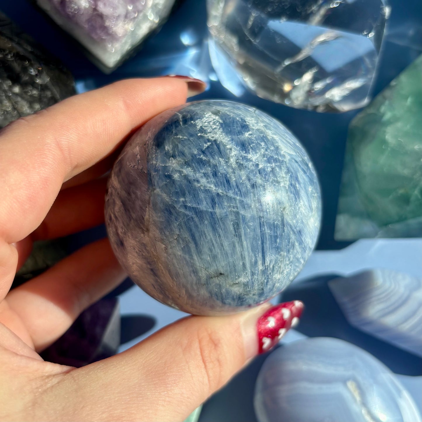 BLUE KYANITE SPHERES