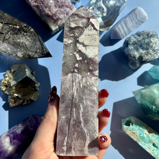 GEM LEPIDOLITE TOWERS