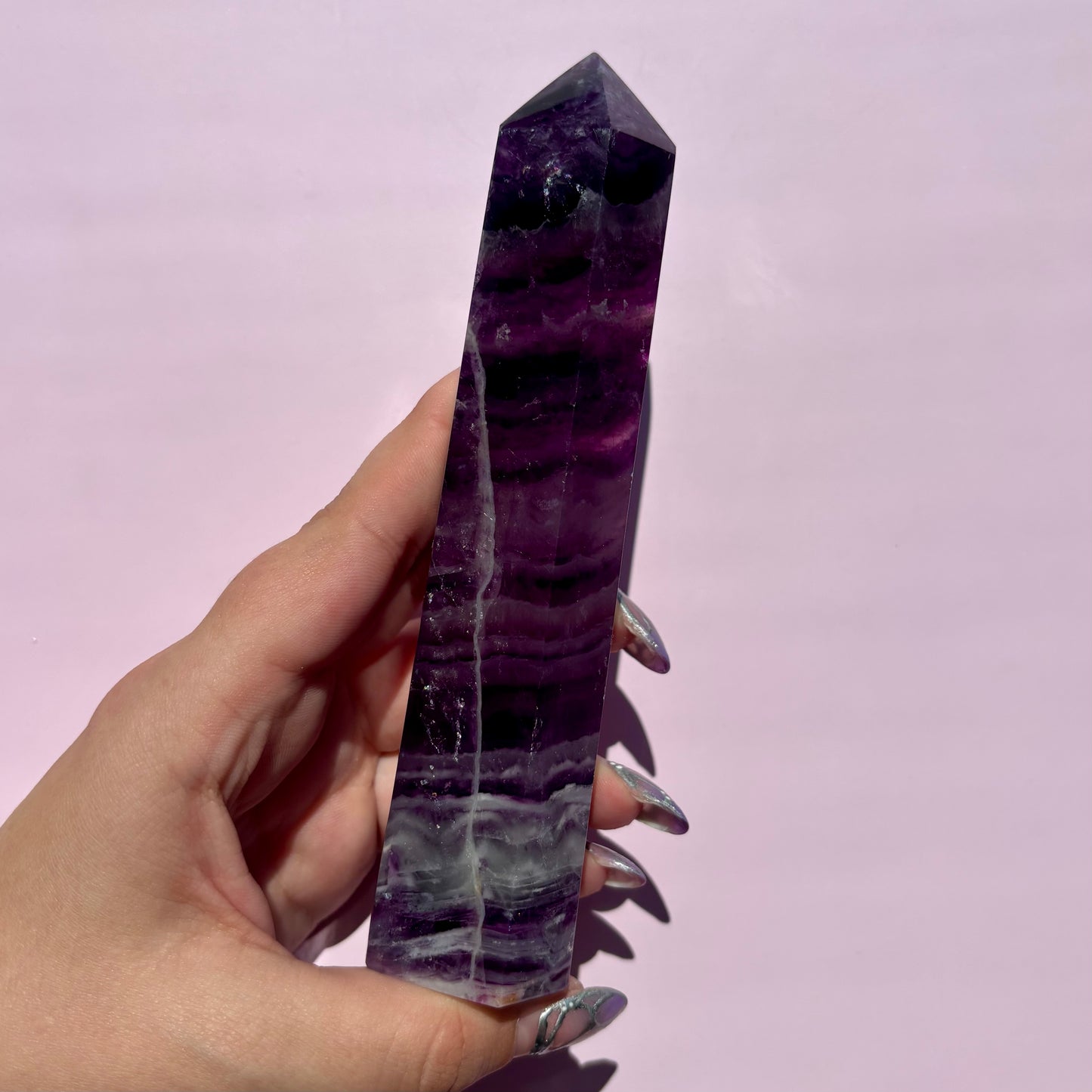 LARGE PURPLE FLUORITE TOWERS