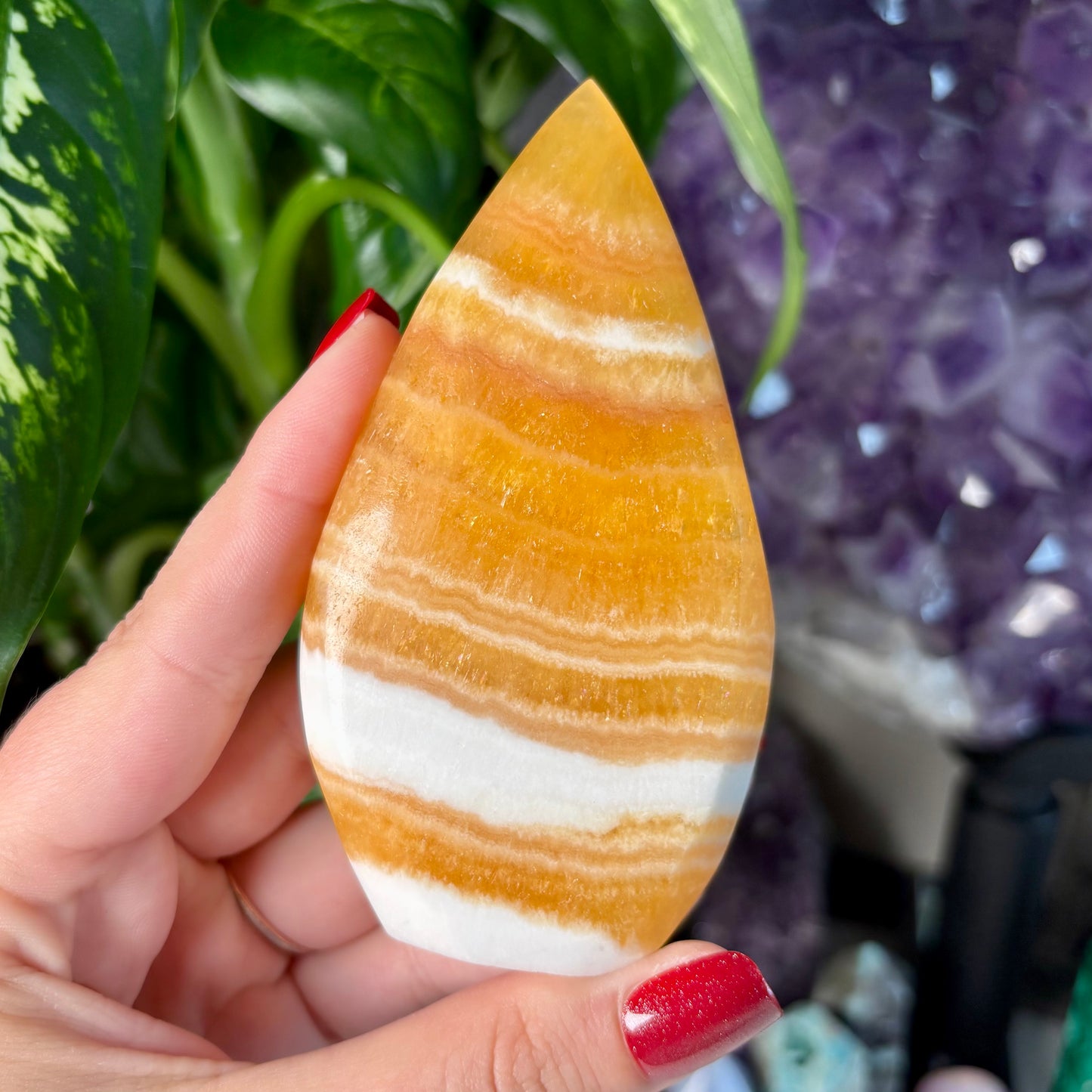 ORANGE CALCITE FREEFORMS