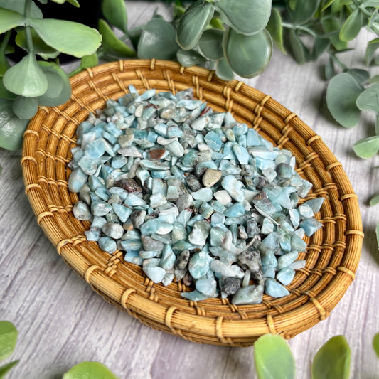 LARIMAR CHIPS - 100 GRAMS