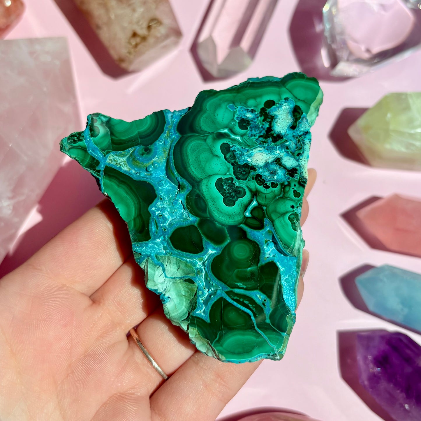 CHRYSOCOLLA/MALACHITE FREEFORMS