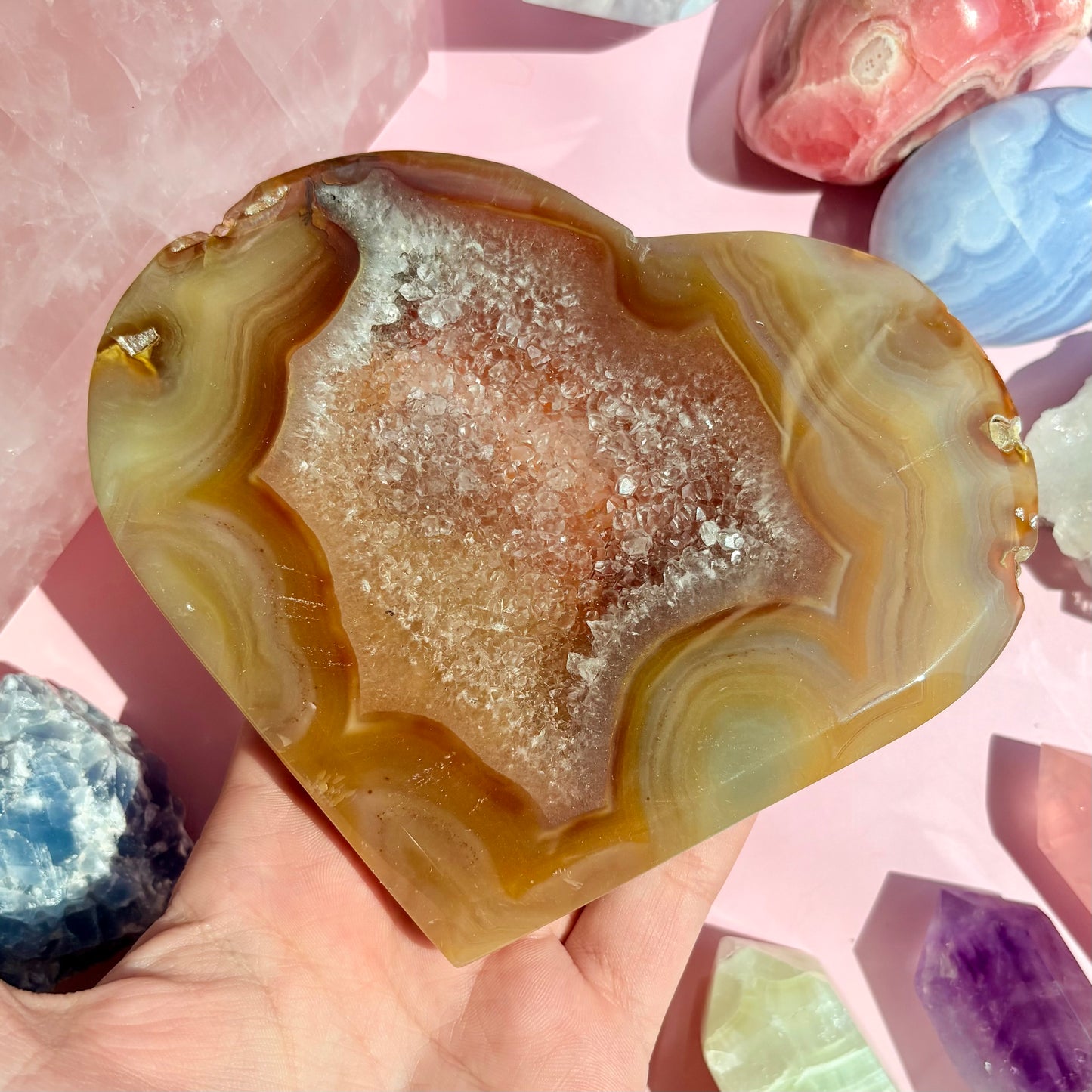 AGATE DRUZY HEARTS