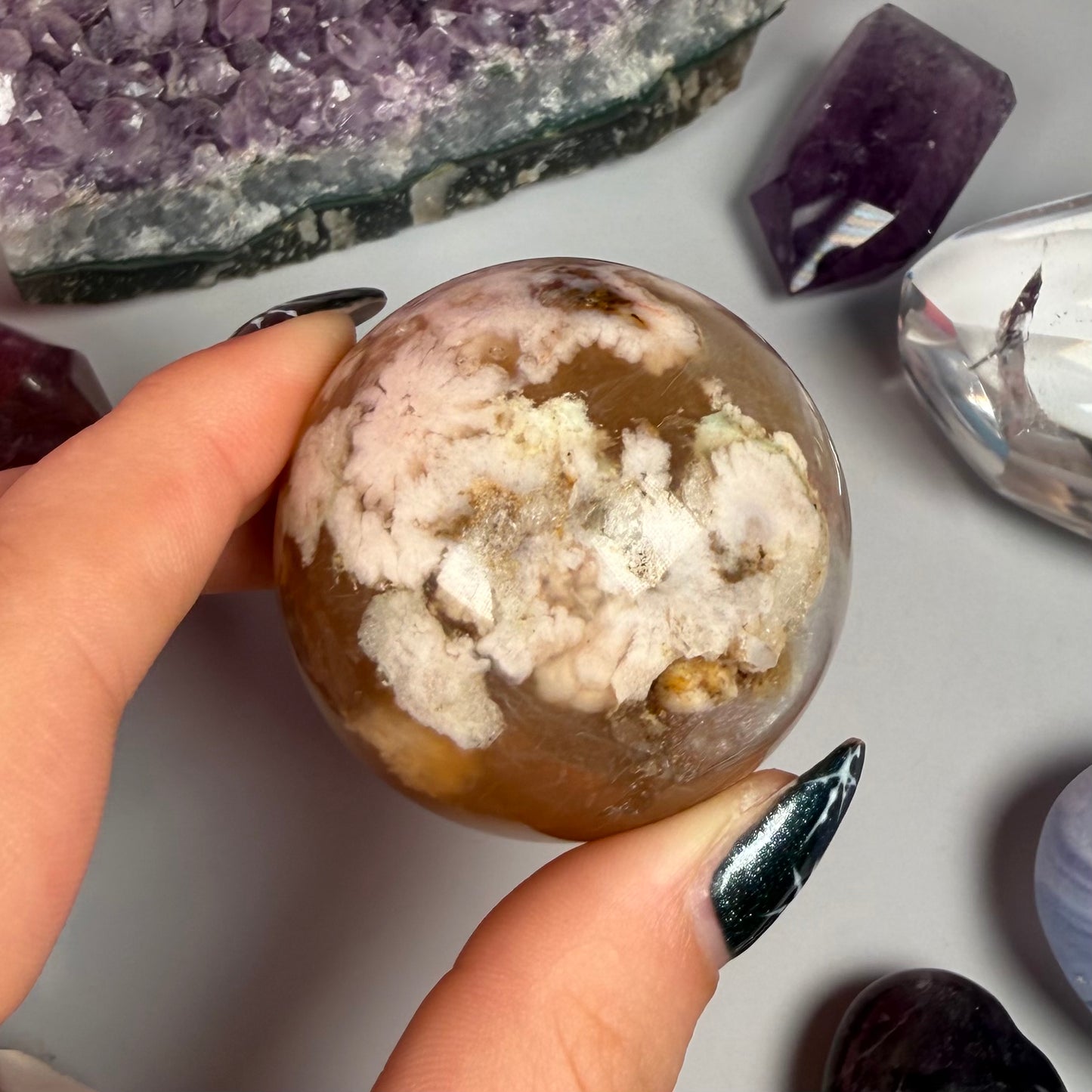 FLOWER AGATE SPHERES
