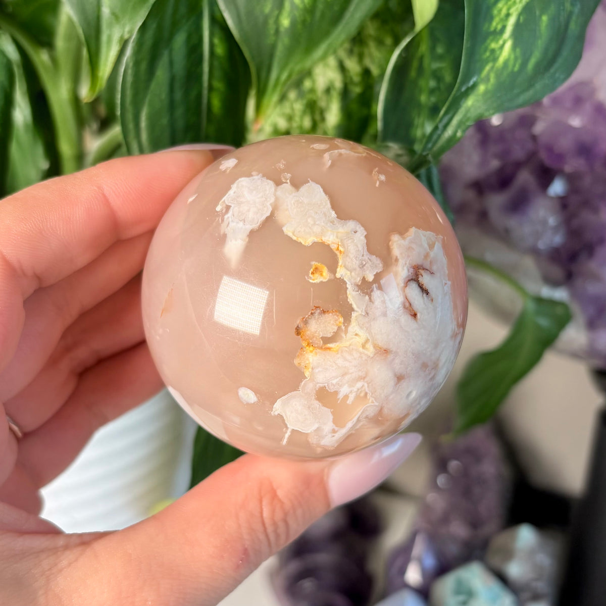 FLOWER AGATE SPHERES