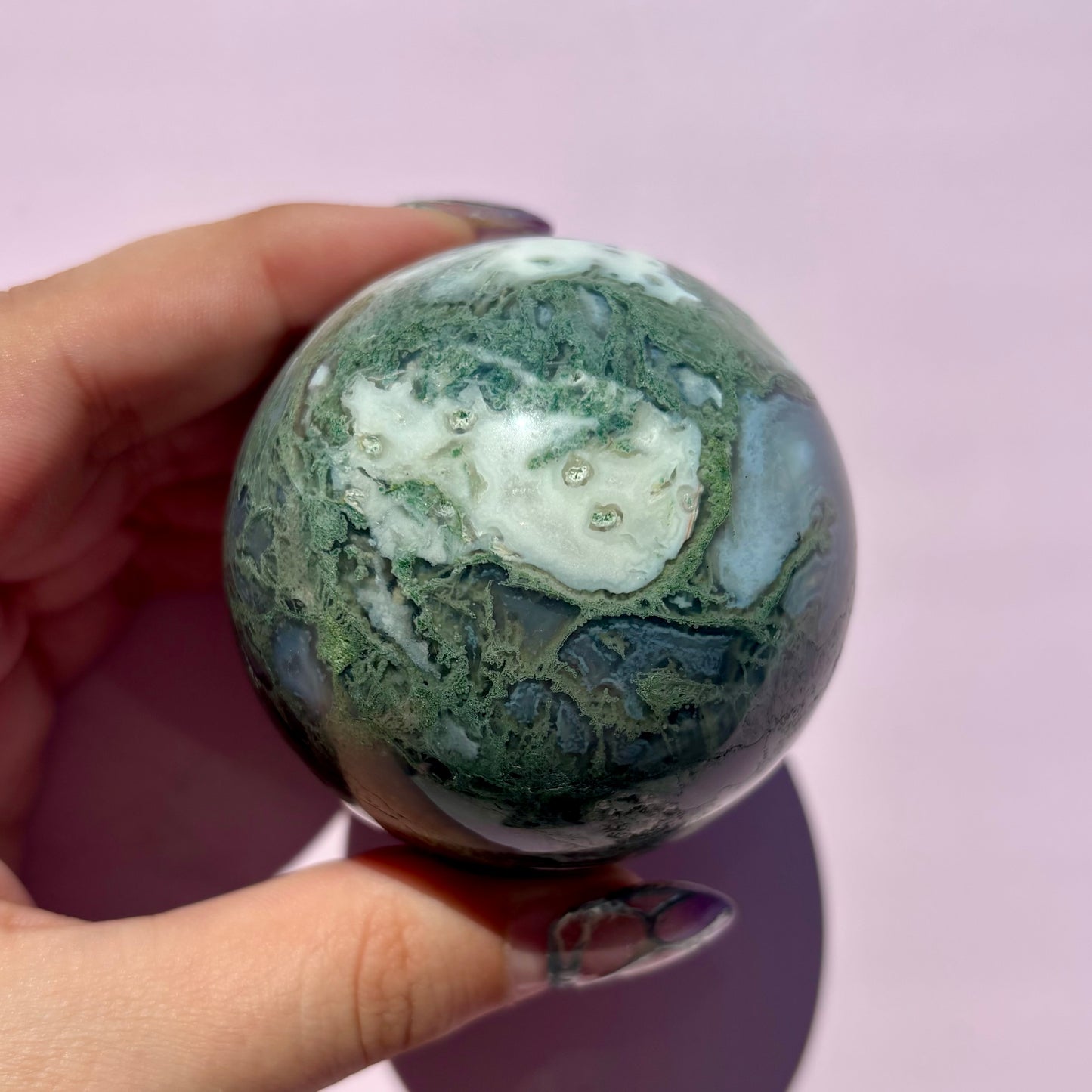 MOSS AGATE SPHERES